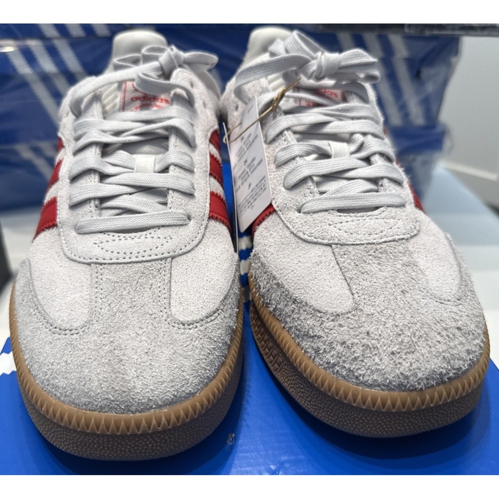 Adidas SAMBA XLG Shoes Men's 13 / Women's 14 White with Red Stripes - New in Box - Picture 5 of 16